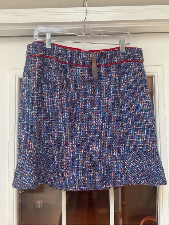 J. Crew Dresses & Skirts - J. Crew Blue Tweed Pencil Skirt with Red Trim